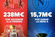 爱游戏体育下载:英超意甲差距有多大？桑德兰奖金2.38亿，那不勒斯0.15亿